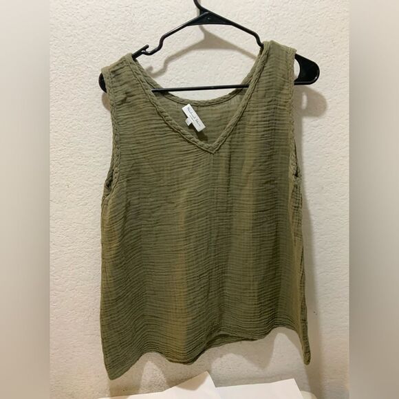 Michael Stars Tammy Easy Tank olive size S - Picture 4 of 11